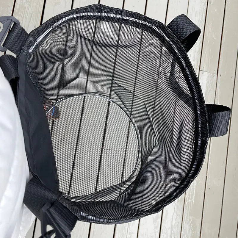 Round Mesh Foraging Bag with Pocket