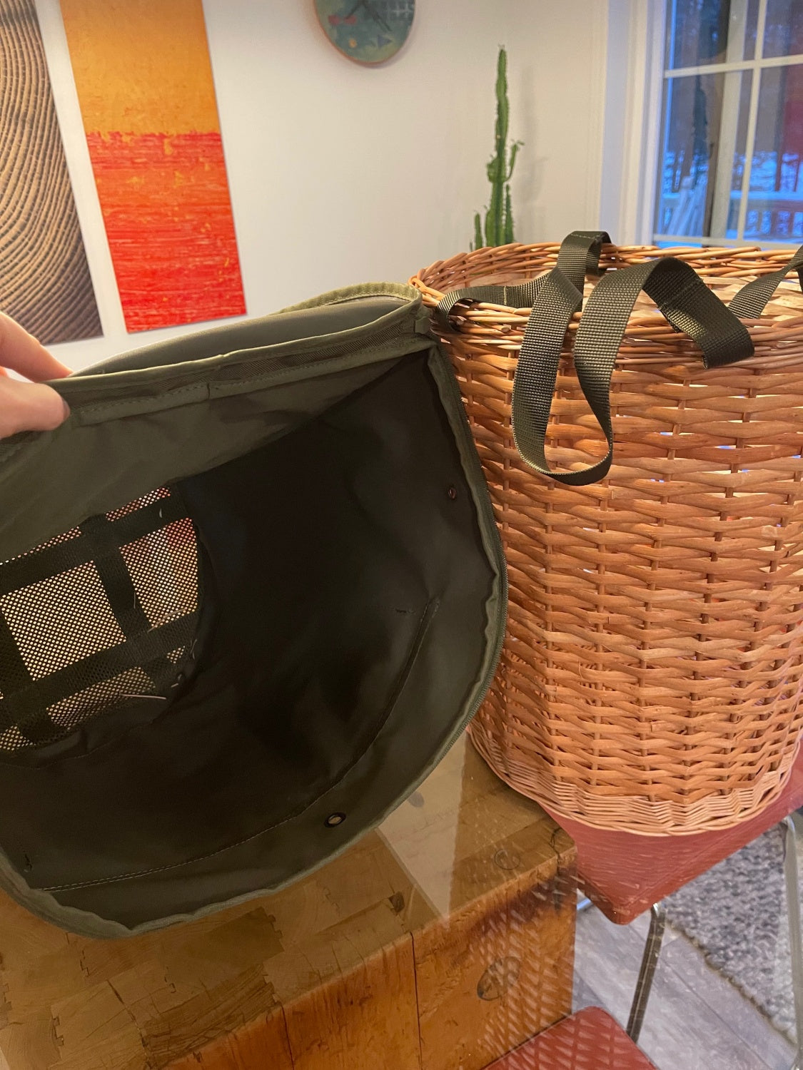 Foraging Backpack with Internal Wicker Basket